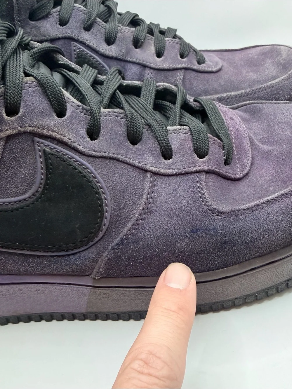 Nike Air Force 1 High ‘07 QS Harlem Mens Size 12 Purple Suede Shoes 573967-500